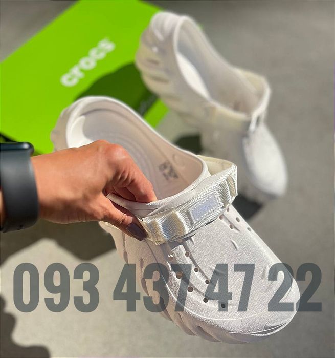 Echo clog Peach White Жіночі Крокси Сабо Crocs Echo clog Crocs