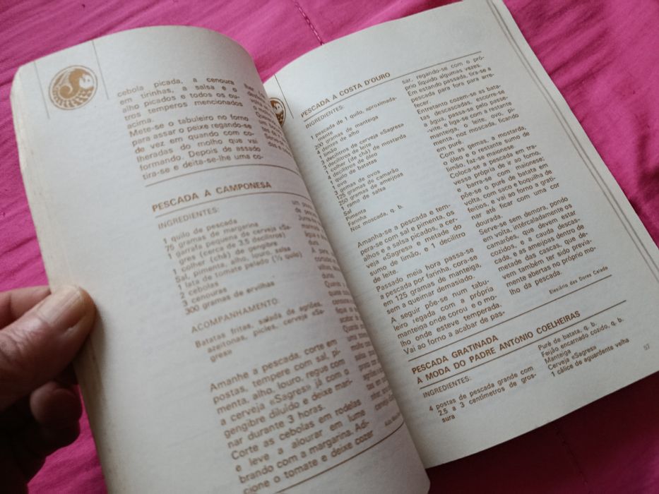 Livro de RECEITAS antigo, cerveja Sagres  (1975)