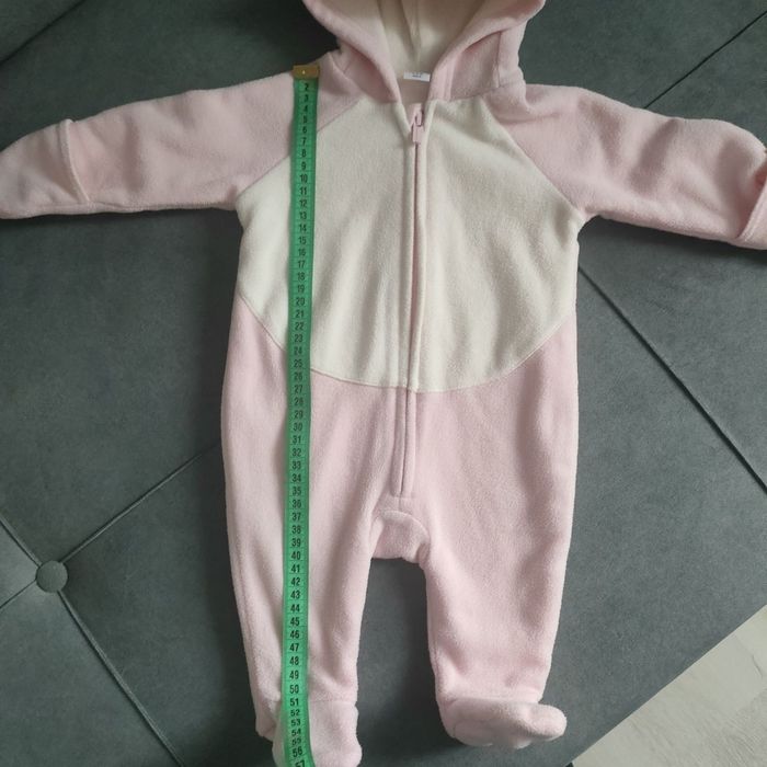 Флісовий чоловічок з капюшоном 3-6 міс., 62-68 для дівчинки. Ромпер