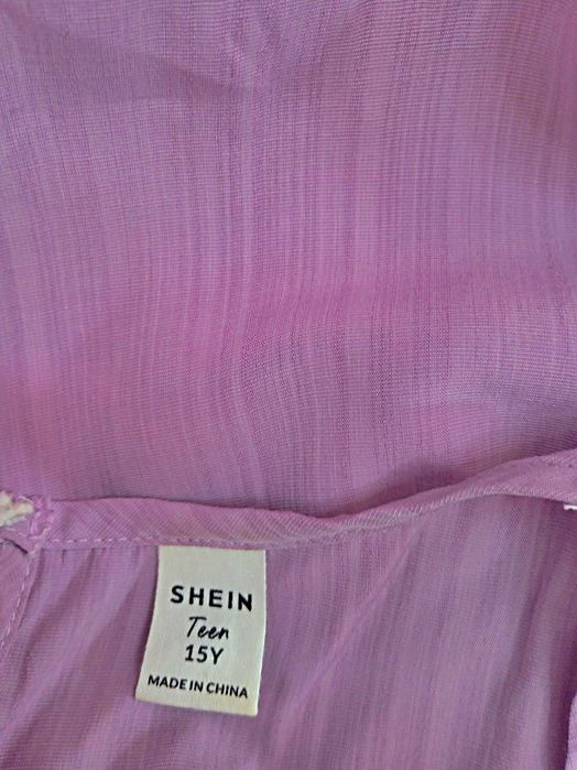 Літня сукня SHEIN бузкова з воланами Розмір S - M