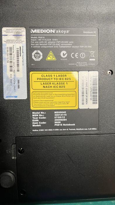 Medion Akoya/core i7 2.20 GHz DDR8