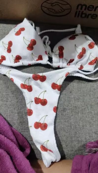 Жіночий набір мікробікіні з принтом вишні сексуальний модний Купальник