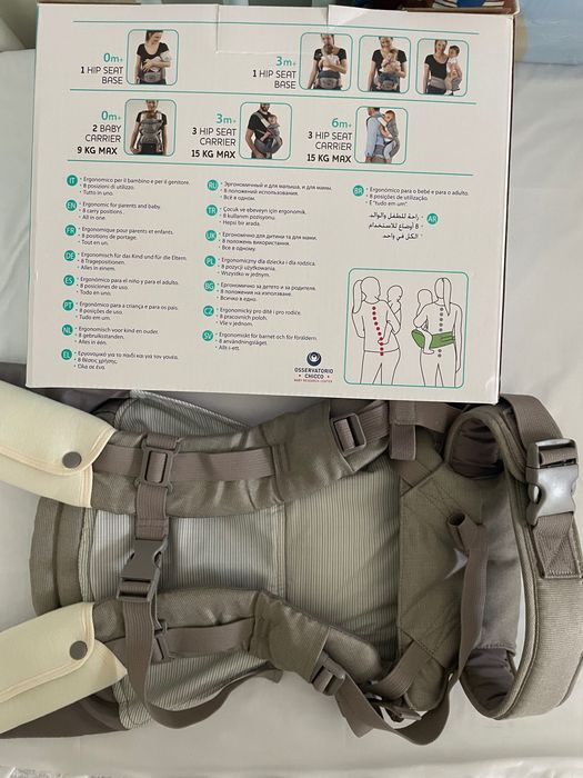 Marsúpio Chicco Hip Seat Bege – Novo / Nunca Usado (C/ Caixa)