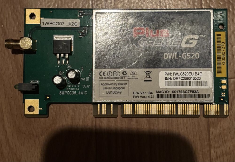 бездротовий мережевий адаптер PCI D-Link DWL-G520