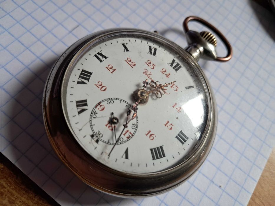 Zegarek kolejarski roskopowy Chronometre,chodzi