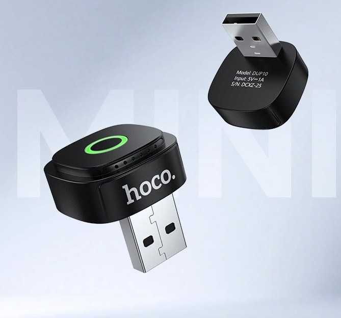 Адаптер в авто беспроводной CarPlay HOCO Mini DUP10  USB-A, Wireless