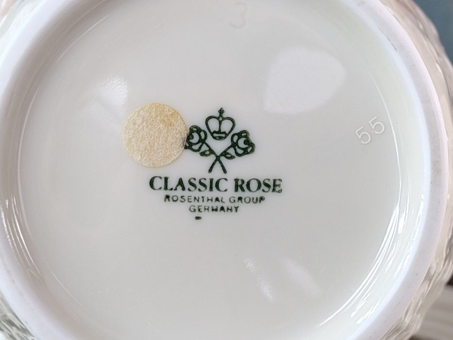 ROSENTHAL SANSSOUCI Moosrose ecru- Serwis kawowy dla 6 osób.