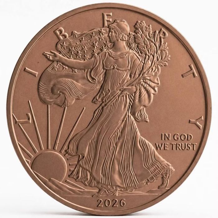 Мідна монета Американский орел 1 oz