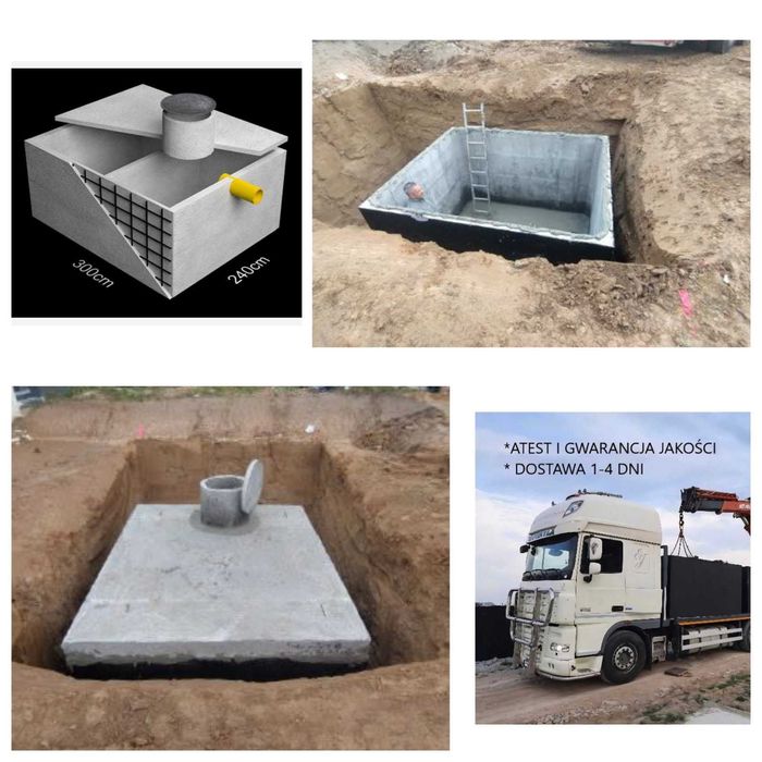 Szambo, szamba betonowe, zbiorniki na deszczówkę, gnojowicę.