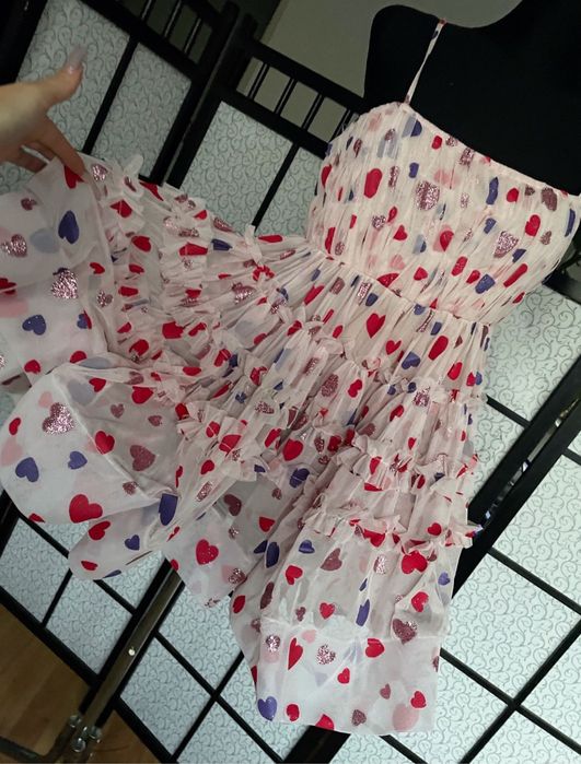 Lace & beads rozkloszowana sukienka mini xl 42 L 40