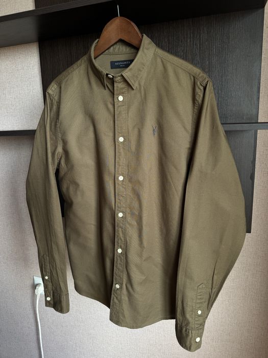 AllSaints чоловіча сорочка хакі/овершот/футболка/поло/кофта/худі