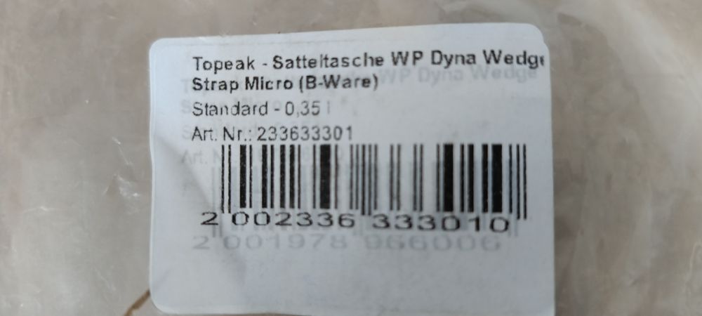 Sakwa. Torebka podsiodłowa Topeak wodoodporna.