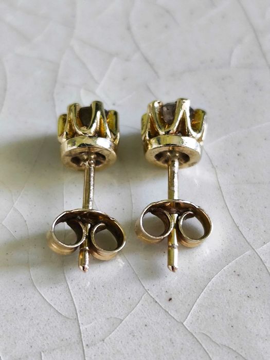 Kolczyki z brylantami sztyfty  0,42 ct / certyfikat