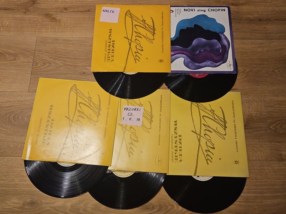 Płyty winylowe Chopin Dzieła Wszystkie komplet oraz Novi Sing Chopin
