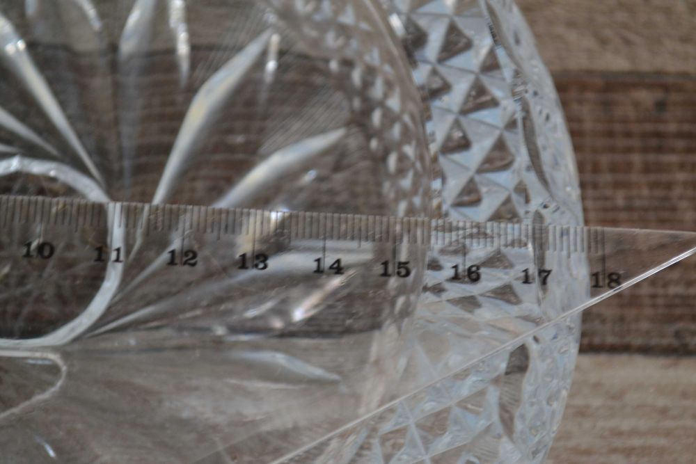 Piękna duża kryształowa popielniczka 1,7kg wagi PRL lata 70-te