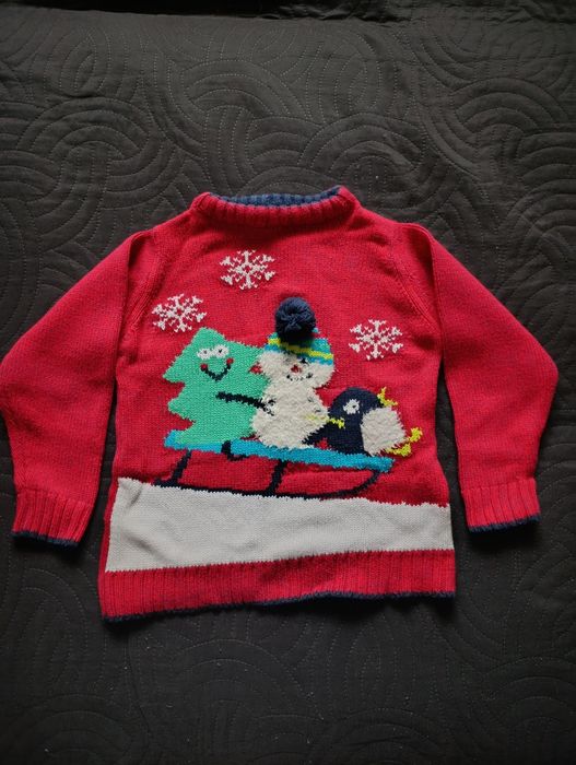 Новорічний різдвяний светр розмір 98-104 та 86-92 та 110
