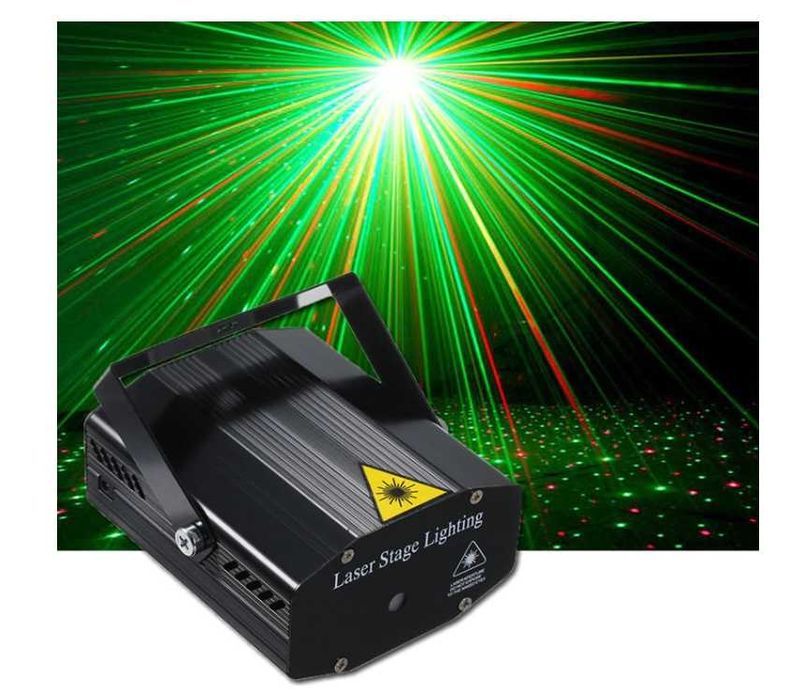 Nowoczesny LASER Projektor Disco Dyskotekowy Lampa 3D LED (WYPRZEDAŻ)