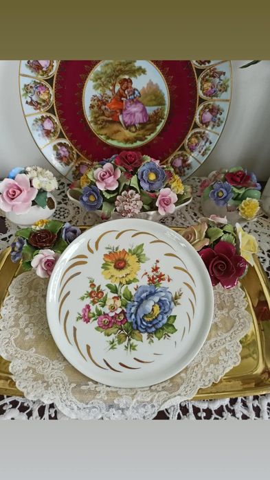 Фарфор Limoges Лимож тарелки графин блюдо новогодняя посуда