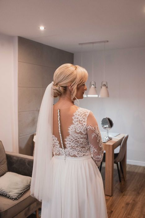 Suknia ślubna Herm's Bridal Dakota 150CM, DŁUGI RĘKAW