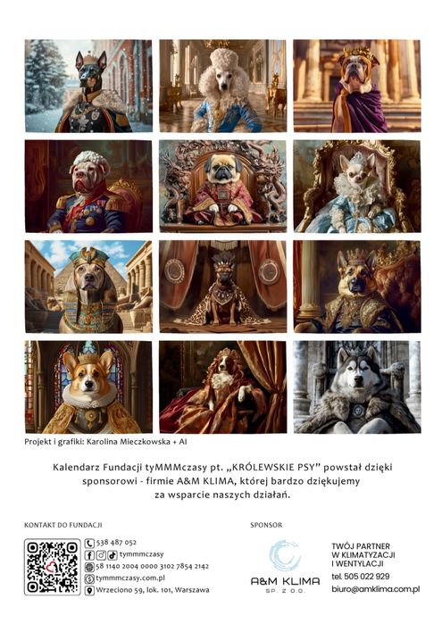 Kalendarz ścienny psy 2026