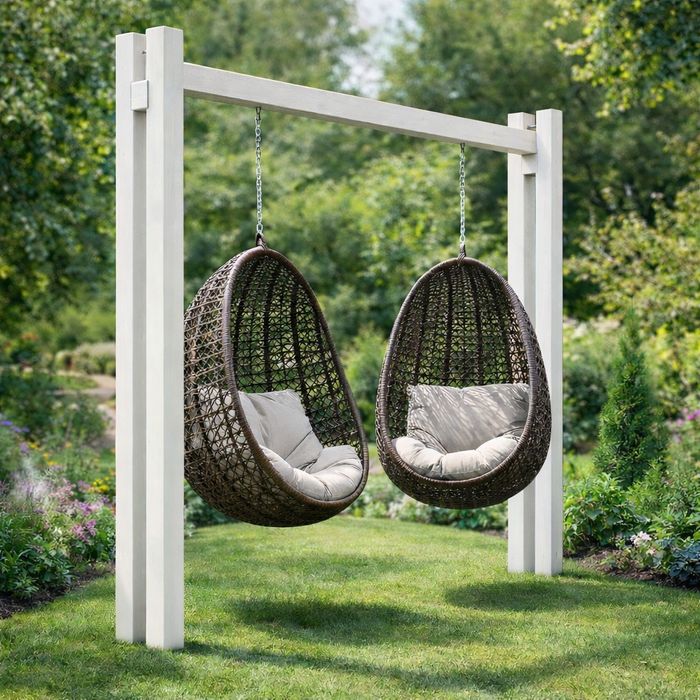 Stelaż drewniany do fotela wiszącego / kokonu 3m x 2,4m KVH DUO