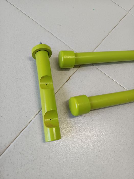 Varão duplo madeira, verde