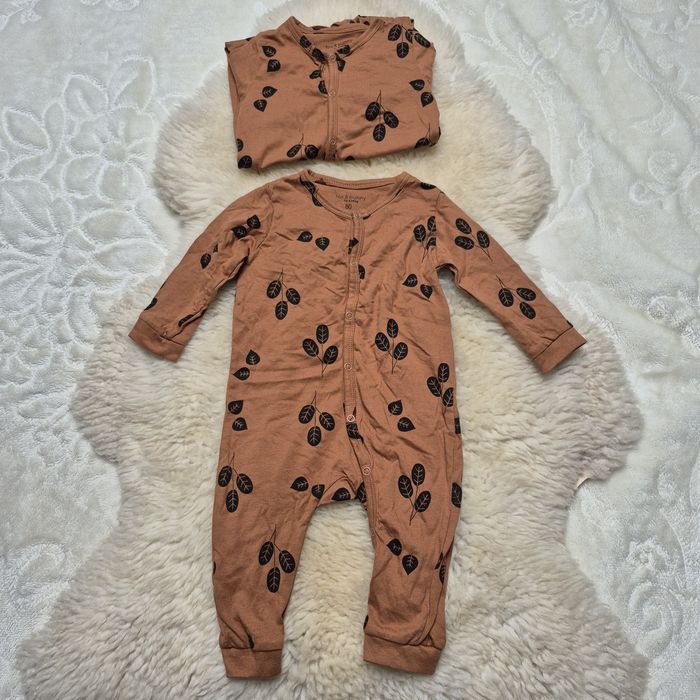 Pajacyki na 80 cm Zestaw 2 sztuki 100 % bawelna Unisex