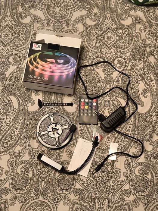 Taśma LED 5m RGB pilot dźwięk