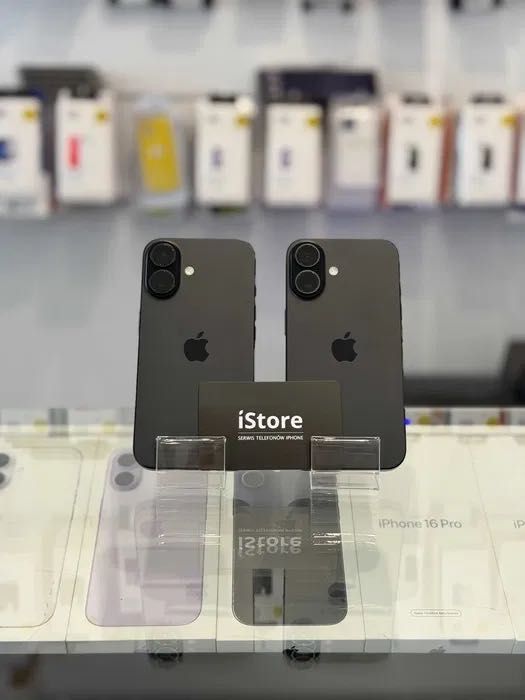 NOWY • iPhone 16 • 128 GB • Black• 100% bateria • GWARANCJA • czarny• RATY !!!
