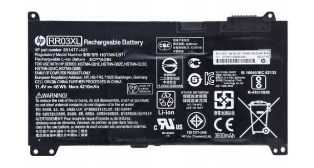 bateria HP RR03XL z laptopa HP Probook 440 G5
