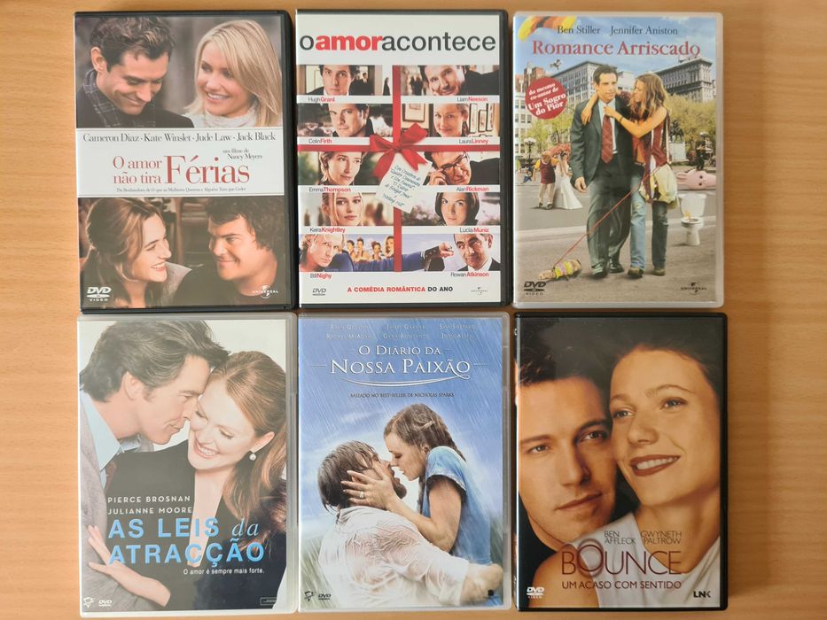5 filmes românticos em DVD