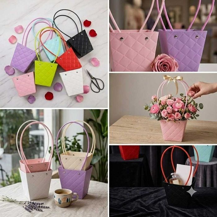 Сумочка для квітів з ефектною рифленою фактурою