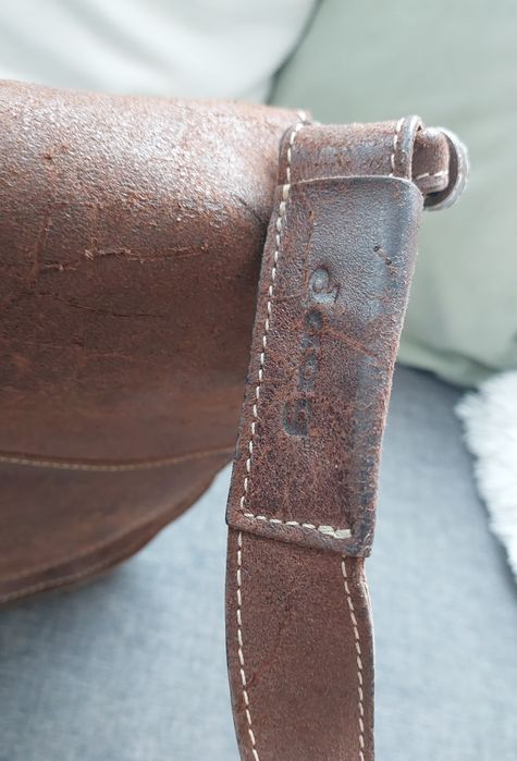 Daag Skórzana torebka brązowa torba listonoszka regulowany pasek skóra