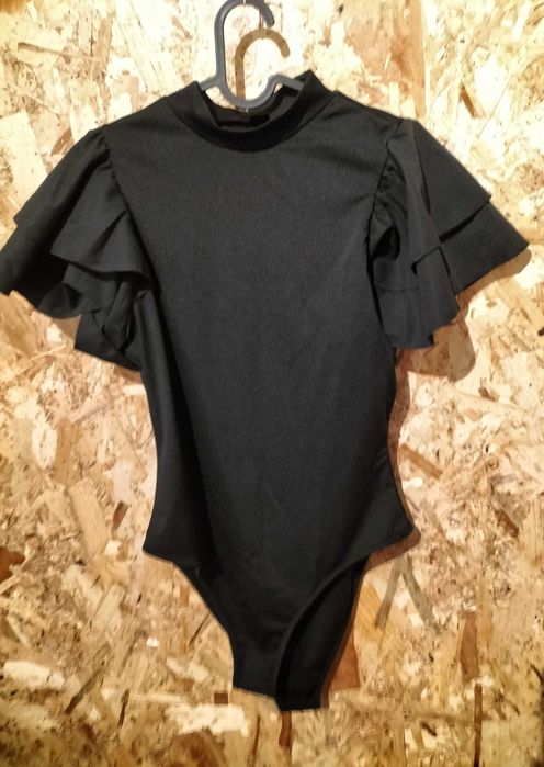 Body preto em poliester