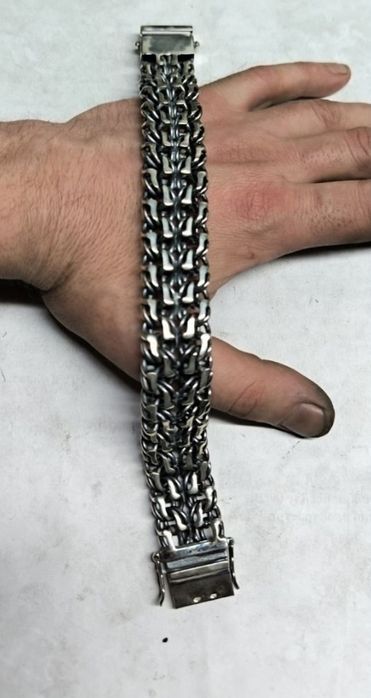 Браслет " КОЗАЦКИЙ" Серебряный браслет . Вес. 35 - 45грамм  925 проба