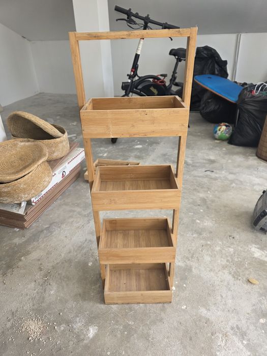 Móvel wc bambu com 4 níveis