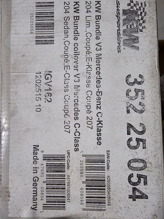 Suspensão usada coilover KW v3 Mercedes C W204 e E W207