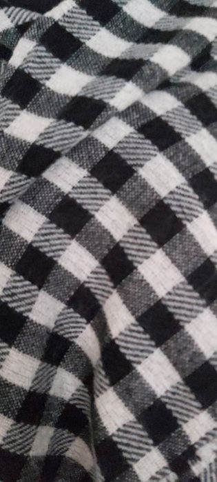 Szal dzianinowy kratka.