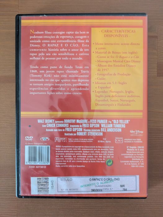 DVD " O Rapaz e o Cão | O Fiel Amigo " (Opt. Estado) 1957