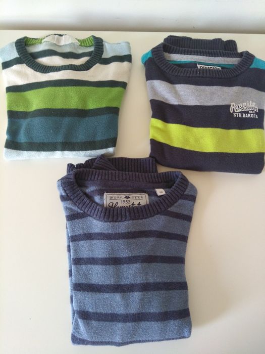 Lote 3 camisolas, 110 CMS, C&A. Portes incluídos.