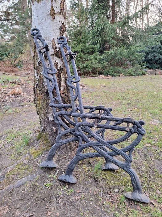 Ławeczka ogrodowa stylowa - elementy konstrukcyjne