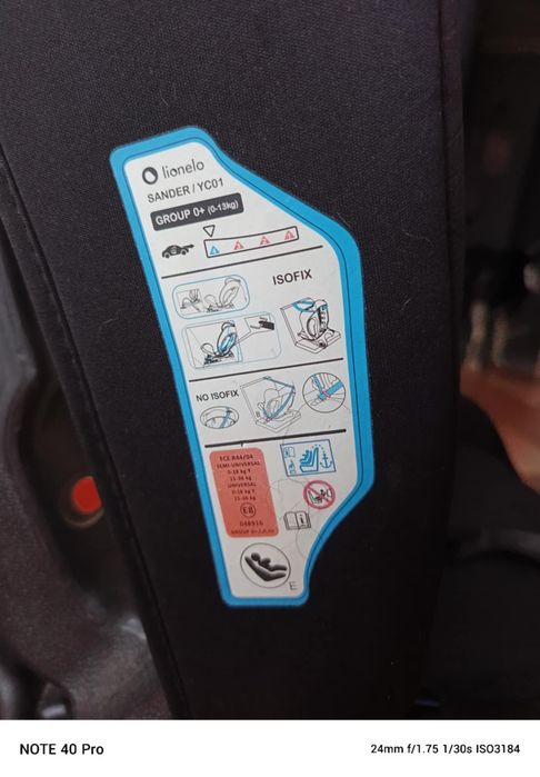 Fotelik lionelo sander isofix