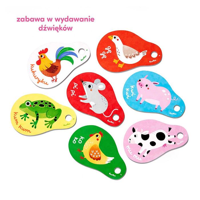 CZUCZU MOJE ZWIERZĄTKA 12M+ Książeczka na kółeczku