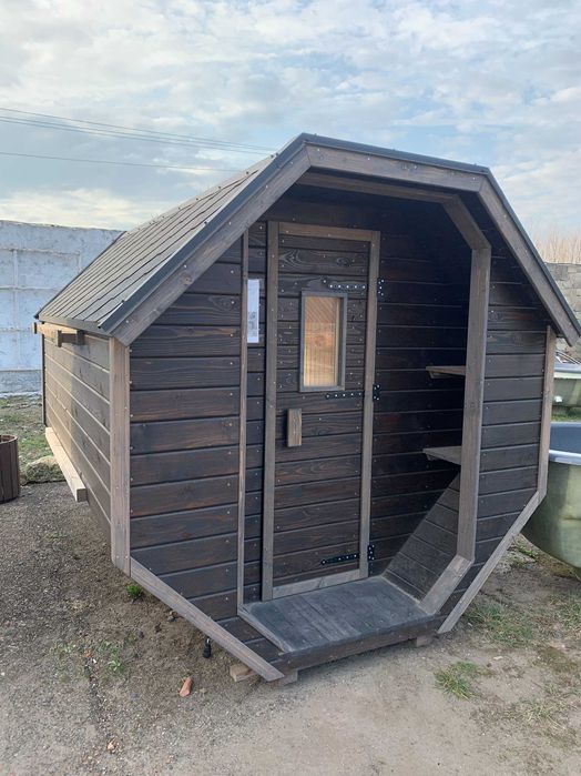 Баня для подвір'я. Сауна. Лазня на дровах. Модульна баня. В наявності