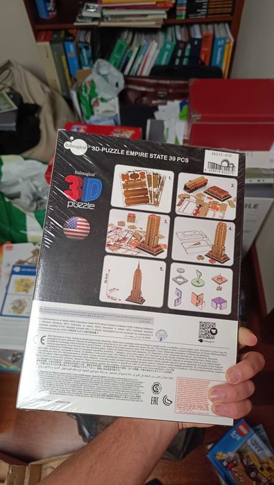Lote Puzzles 3D - Edições de Coleção (Selados) | Torre Eiffel, Empire State e NY