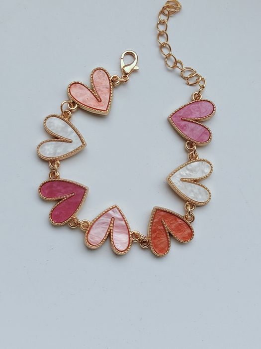 Bransoletka serca złoty kolor