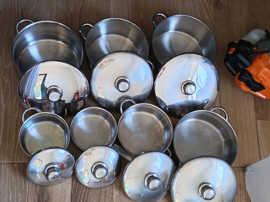 Trem de Cozinha Suprema Portugal – Inox 18/10 – 7 Peças com Tampa