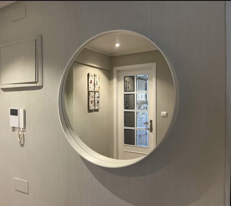 Espelho redondo 80 cm ikea Stockholm branco