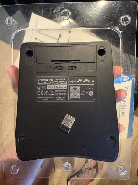 Kensington trackball expert mouse wifi sem fios nao conecta