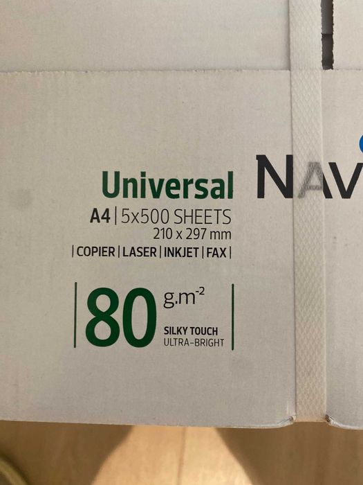 Caixa de 5 Resmas Papel A4 80gr Navigator